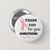 Spenden für Krebs sammeln - Baumwolle Button (Vorne & Hinten)