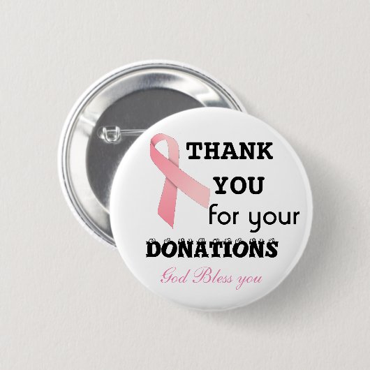 Spenden für Krebs sammeln - Baumwolle Button (Vorne & Hinten)