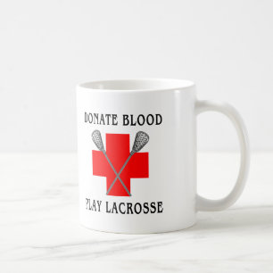 Spenden Sie Blut-Spiellacrosse-Geschenk Kaffeetasse