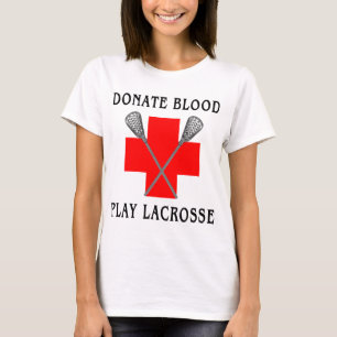 Spenden Sie Blut-Spiellacrosse-T - Shirt