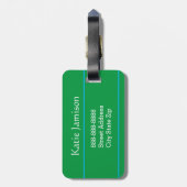 Spenden Sie Leben-blaues u. grünes kundengerechtes Gepäckanhänger (Rückseite vertikal)