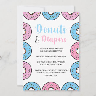 Spenden und Diapers sprinkle thematik Gender Revea Einladung