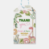 Spenden und Dinosaurier Gemeinsame Geschenketikett Geschenkanhänger (Vorderseite)