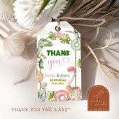 Spenden und Dinosaurier Gemeinsame Geschenketikett Geschenkanhänger