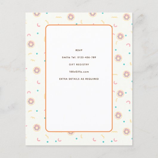 Spenden und Windeln Baby Sprinkle Dusche BUDGET (Rückseite)