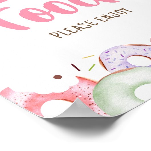 Spenden und Windeln sprinkeln Nahrung Poster (Ecke)