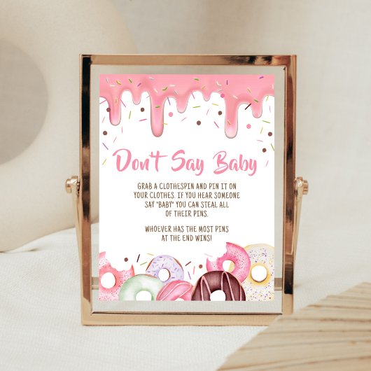 Spenden und Windeln sprinkle nicht Baby Poster
