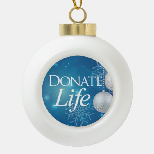 Spenden von Leben Keramik Kugel-Ornament (Vorderseite)