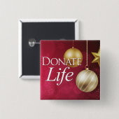 Spenden von Leben, Organspende, Lapel-Button, Button (Vorne & Hinten)
