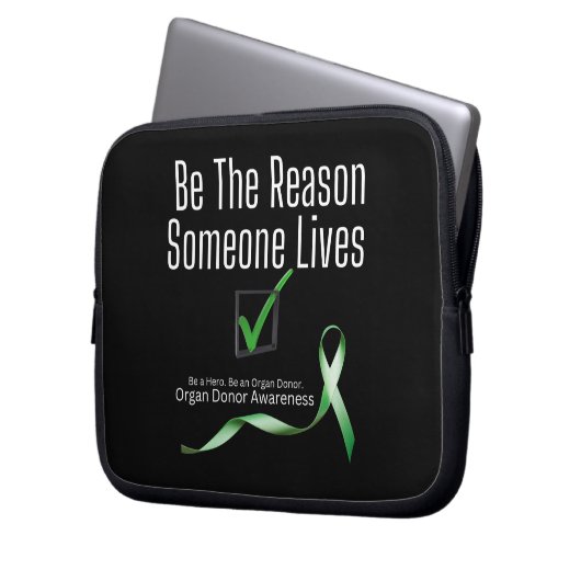Spenden von Organspender Bewusstsein Laptop-Sieb Laptopschutzhülle (Vorderseite Links)