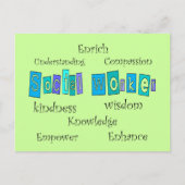 Spenden von Sozialarbeitern Postkarte (Vorderseite)