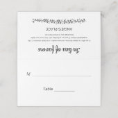 Spenden von Wohltätigkeiten mit Tischplatzierung Platzkarte (Außenseite Aufgefaltet)