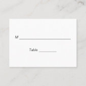 Spenden von Wohltätigkeiten mit Tischplatzierung Platzkarte (Rückseite)