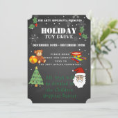 Spendenaktion für Weihnachtsspielzeug Einladung (Stehend Vorderseite)