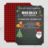 Spendenaktion für Weihnachtsspielzeug Einladung (Vorne/Hinten)