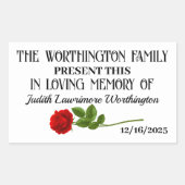 Spendenaufkleber Rechteckiger Aufkleber (Vorderseite)