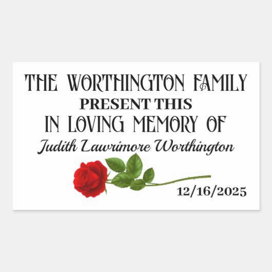 Spendenaufkleber Rechteckiger Aufkleber (Vorderseite)