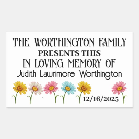 Spendenaufkleber Rechteckiger Aufkleber (Vorderseite)