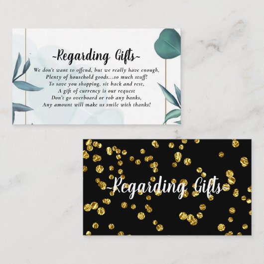 Spendenfonds für Eukalyptus Honeymoon Karten (Vorne/Hinten)