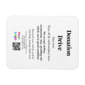 Spendenlaufwerk hinzufügen Datum Firmenname Logo Magnet (Horizontal)