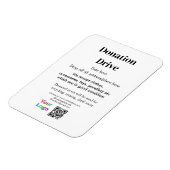 Spendenlaufwerk hinzufügen Datum Firmenname Logo Magnet (Linke Seite)