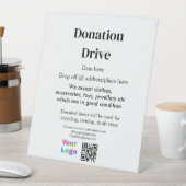 Spendenlaufwerk hinzufügen Datum Firmenname Logo Sockelschild (In Situ)