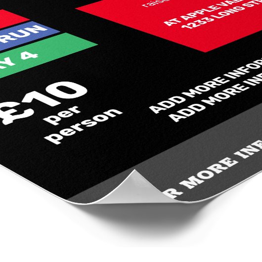 Spendenposter "RUN ODER WALK" Poster (Ecke)