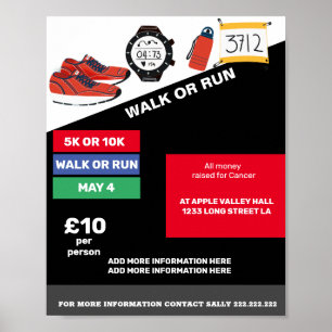 Spendenposter "RUN ODER WALK" Poster