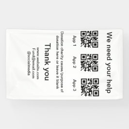 Spendensammlungstipp jar fügen Sie Ihre q r Name c Banner