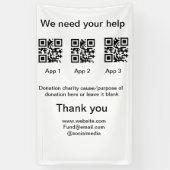 Spendensammlungstipp jar fügen Sie Ihre q r Name c Banner (Vertikal)