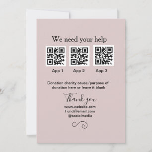 Spendensammlungstipp jar fügen Sie Ihre q r Name c Einladung