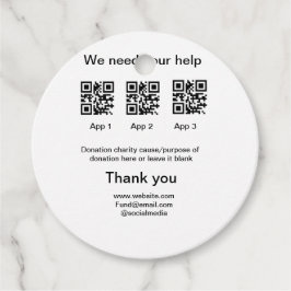 Spendensammlungstipp jar fügen Sie Ihre q r Name c Geschenkanhänger