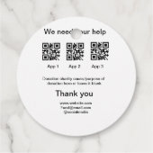 Spendensammlungstipp jar fügen Sie Ihre q r Name c Geschenkanhänger (Rückseite)