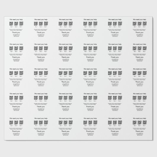 Spendensammlungstipp jar fügen Sie Ihre q r Name c Geschenkpapier (Flach)