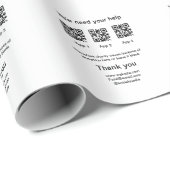 Spendensammlungstipp jar fügen Sie Ihre q r Name c Geschenkpapier (Rolleneckpunkt)