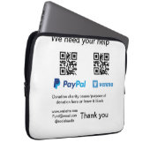 Spendensammlungstipp jar fügen Sie Ihre q r Name c Laptopschutzhülle (Vorne Rechts)