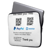 Spendensammlungstipp jar fügen Sie Ihre q r Name c Laptopschutzhülle (Vorderseite Links)