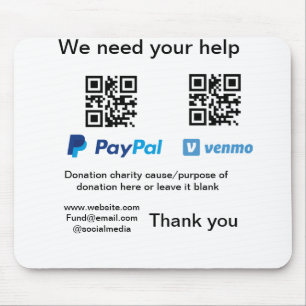 Spendensammlungstipp jar fügen Sie Ihre q r Name c Mousepad