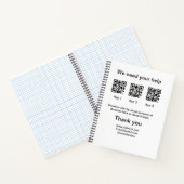 Spendensammlungstipp jar fügen Sie Ihre q r Name c Notizblock (Innenseite)