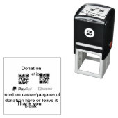 Spendensammlungstipp jar fügen Sie Ihre q r Name c Permastempel (Beispiel)