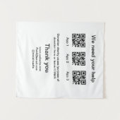 Spendensammlungstipp jar fügen Sie Ihre q r Name c Wandteppich (Vorderseite (Horizontal))