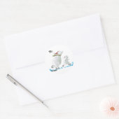 Spendenschilder für Polarbären Runder Aufkleber (Umschlag)