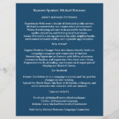 Spendenveranstaltung für politische Kampagnen Flyer (Hinten)