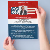 Spendenveranstaltung für politische Kampagnen Flyer (Hand)