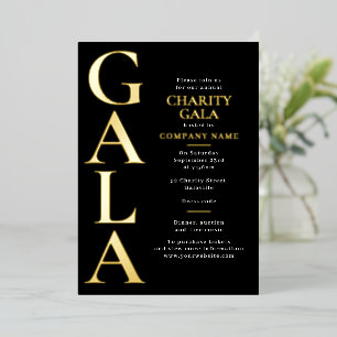 Spendenvorlage für Charity-Gala-Fundraising-Event Folieneinladung
