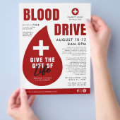 Spendenwerbung für den weißen Blutkreislauf Flyer (Hand)