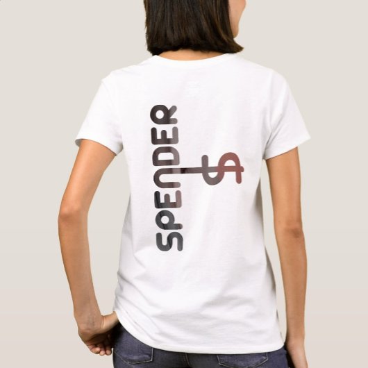 SPENDER Back Print T - Shirt Trend Abstrakt Powder