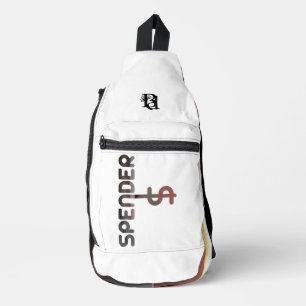 SPENDER Sling Bag Trend Abstrakt Black Powdery