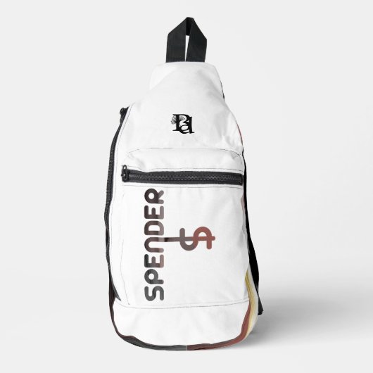 SPENDER Sling Bag Trend Abstrakt Black Powdery (Vorderseite)