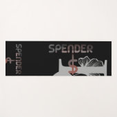 SPENDER Yoga Mat Abstrakte Art Grau Schwarzes Pulv Yogamatte (Vorderseite (Horizontal))